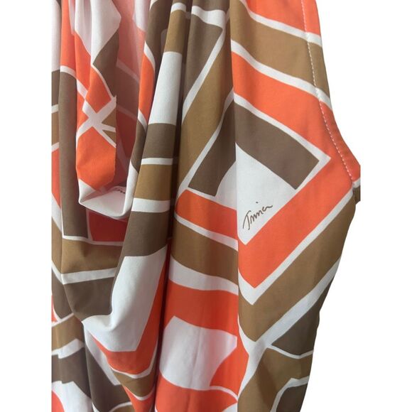 Trina Turk Geometric Halter Tunic Sleeve Cover Up Top Multicolor Size Small - Picture 6 of 9